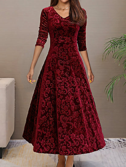 Cécile | Elegantes Samtkleid für die Feiertage