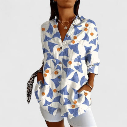 Kassandra | Elegante Blumenbluse