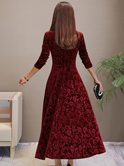 Cécile | Elegantes Samtkleid für die Feiertage