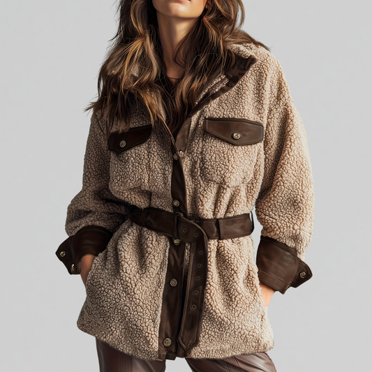 Liana | Teddy-Jacke mit Gürtel
