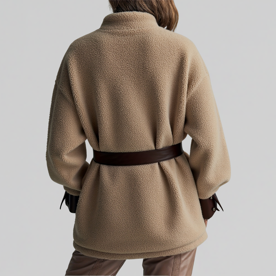 Liana | Teddy-Jacke mit Gürtel