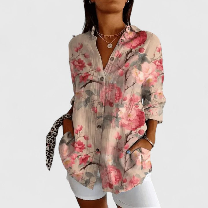 Kassandra | Elegante Blumenbluse