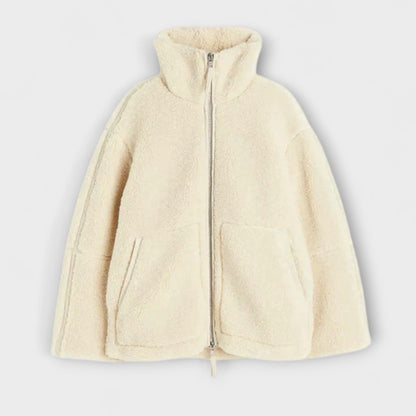 Nuage Polaire - Cremefarbene Oversized-Teddyjacke