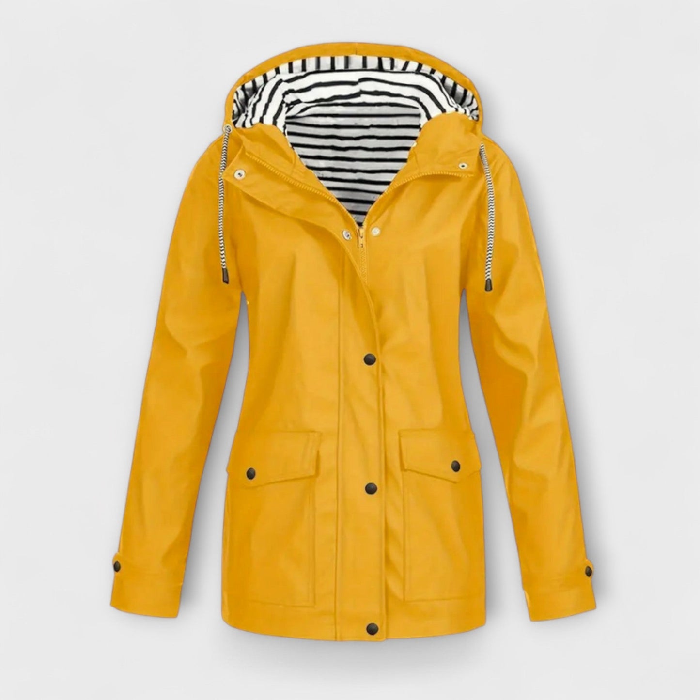 Alessa | Schwarze stylische Regenjacke