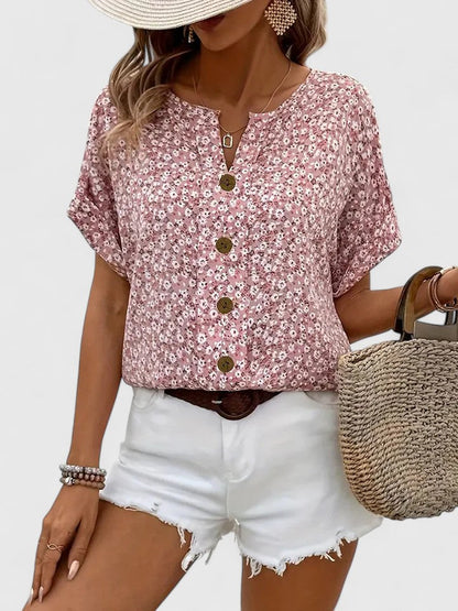 Fiona | Elegantes geblümtes Sommer-Oberteil