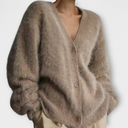 Lilla - Beige kuschelige Jacke