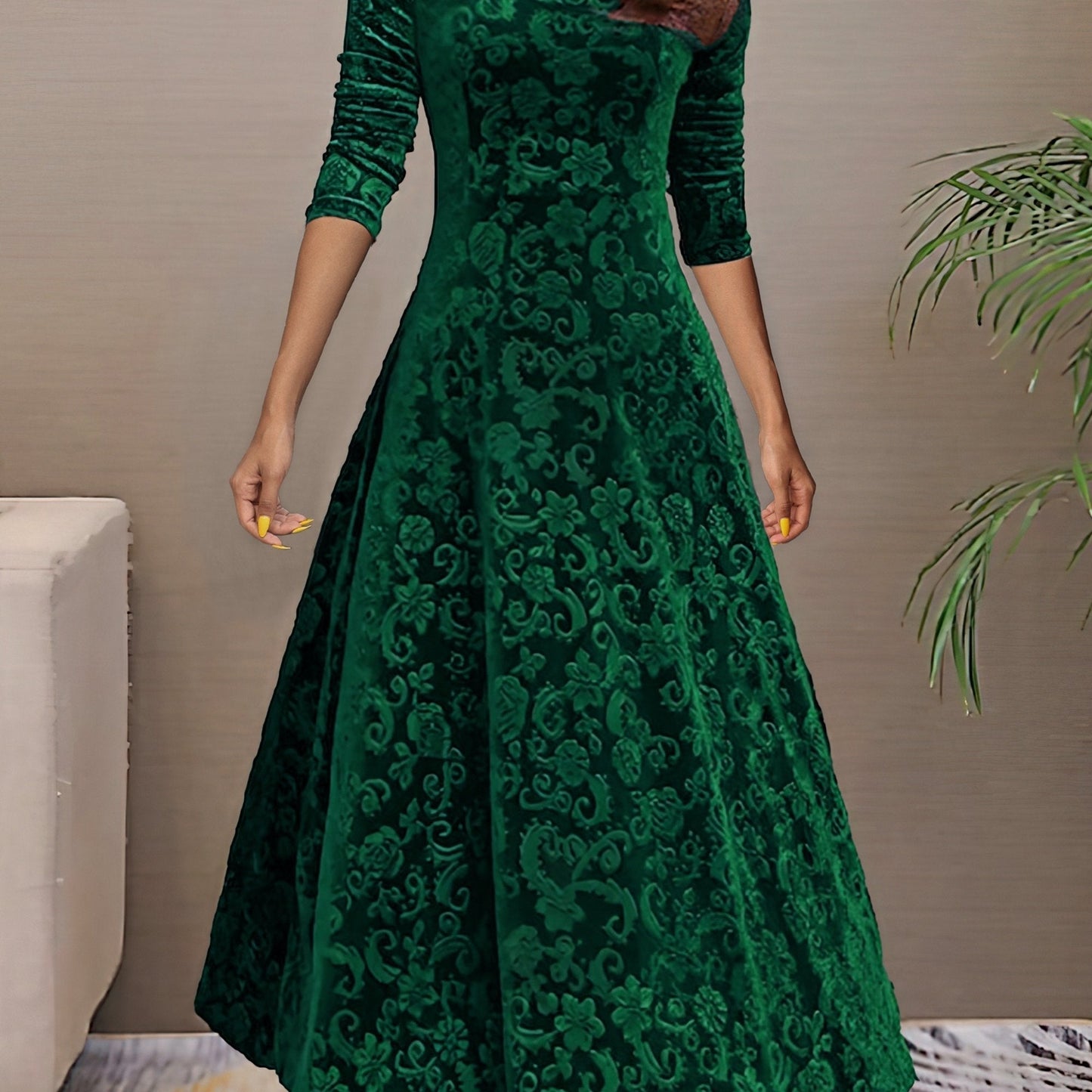 Cécile | Elegantes Samtkleid für die Feiertage