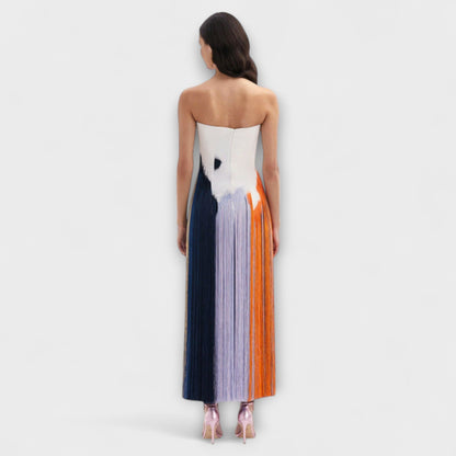 Summer - Schickes Colorblock-Kleid mit Quasten