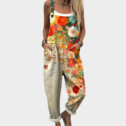 Lucrezia | Latzhose mit leuchtenden Blüten