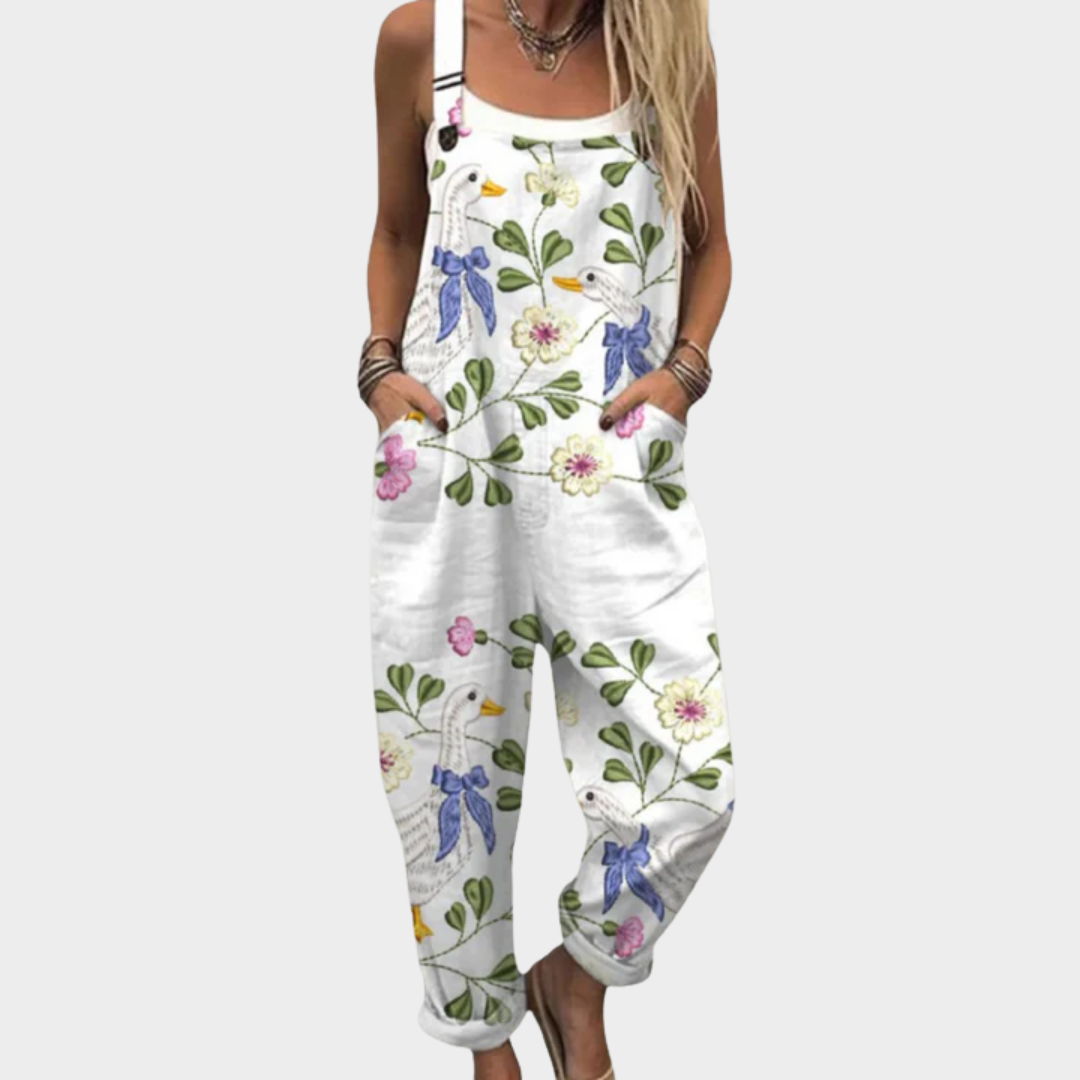 Florina | Latzhose mit zartem Schwanmotiv