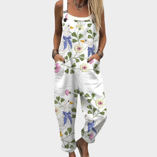 Florina | Latzhose mit zartem Schwanmotiv