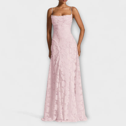 Emberly - Weisses Jacquard-Maxikleid