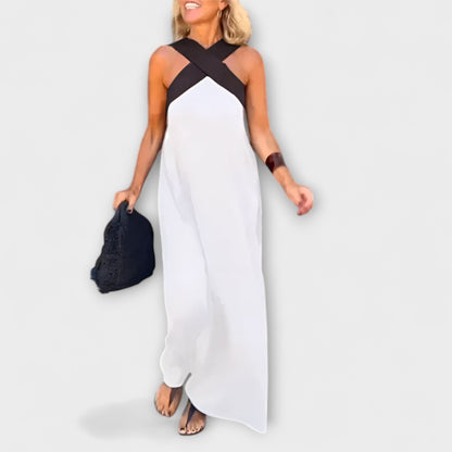 Delphine - Dunkelblauer Crossover-Jumpsuit