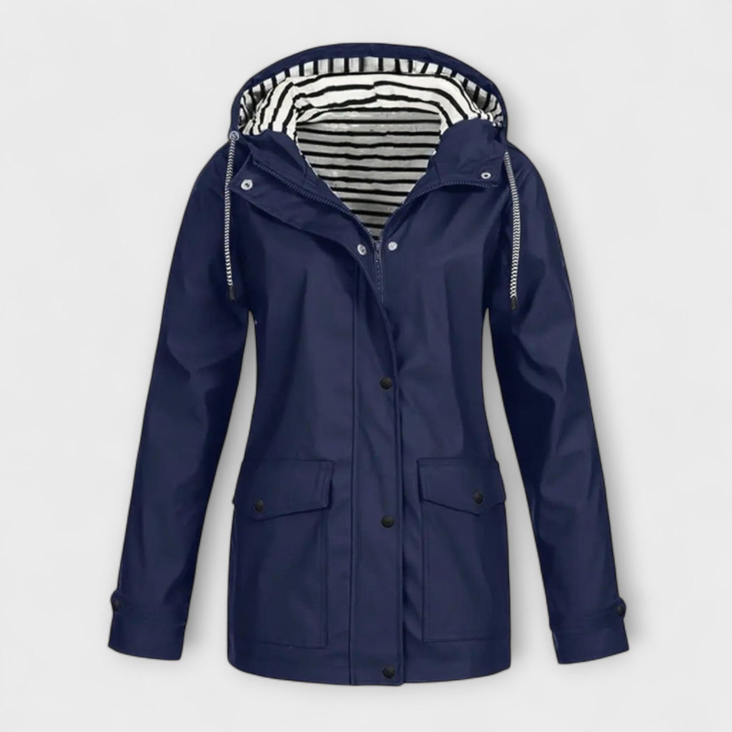 Alessa | Schwarze stylische Regenjacke