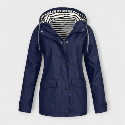 Alessa | Schwarze stylische Regenjacke