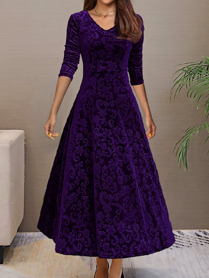 Cécile | Elegantes Samtkleid für die Feiertage