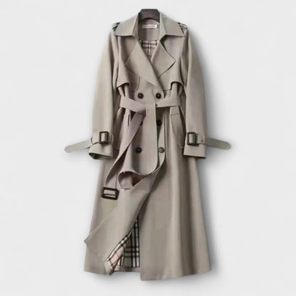 Jualita - Beiger klassischer Damen-Trenchcoat