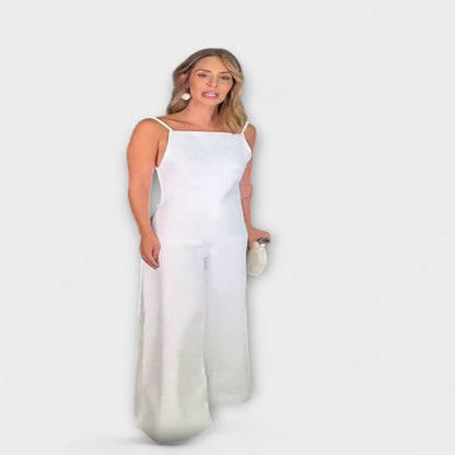 Ylva - Brauner Halter-Jumpsuit