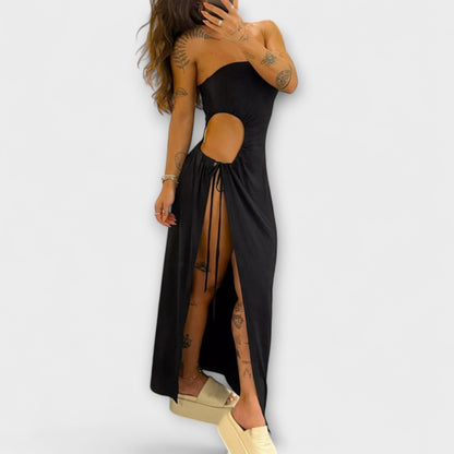 Winona - Bandeau-Tie Bodysuit-Kleid mit Seitenschlitzen