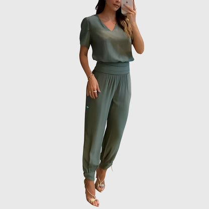 Samanta | Elegantes Blusen- und Hosen-Set