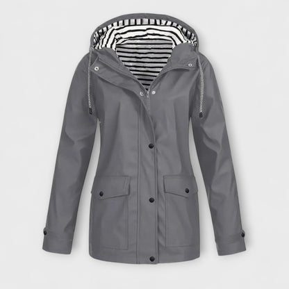Alessa | Schwarze stylische Regenjacke