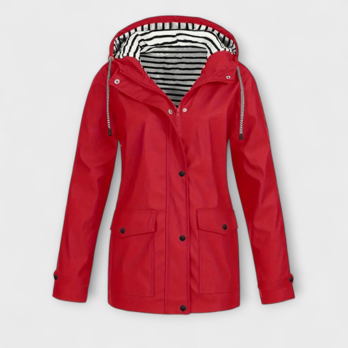 Alessa | Schwarze stylische Regenjacke