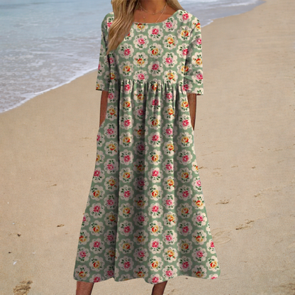 Gret | Schickes und bequemes langes fliessendes Kleid