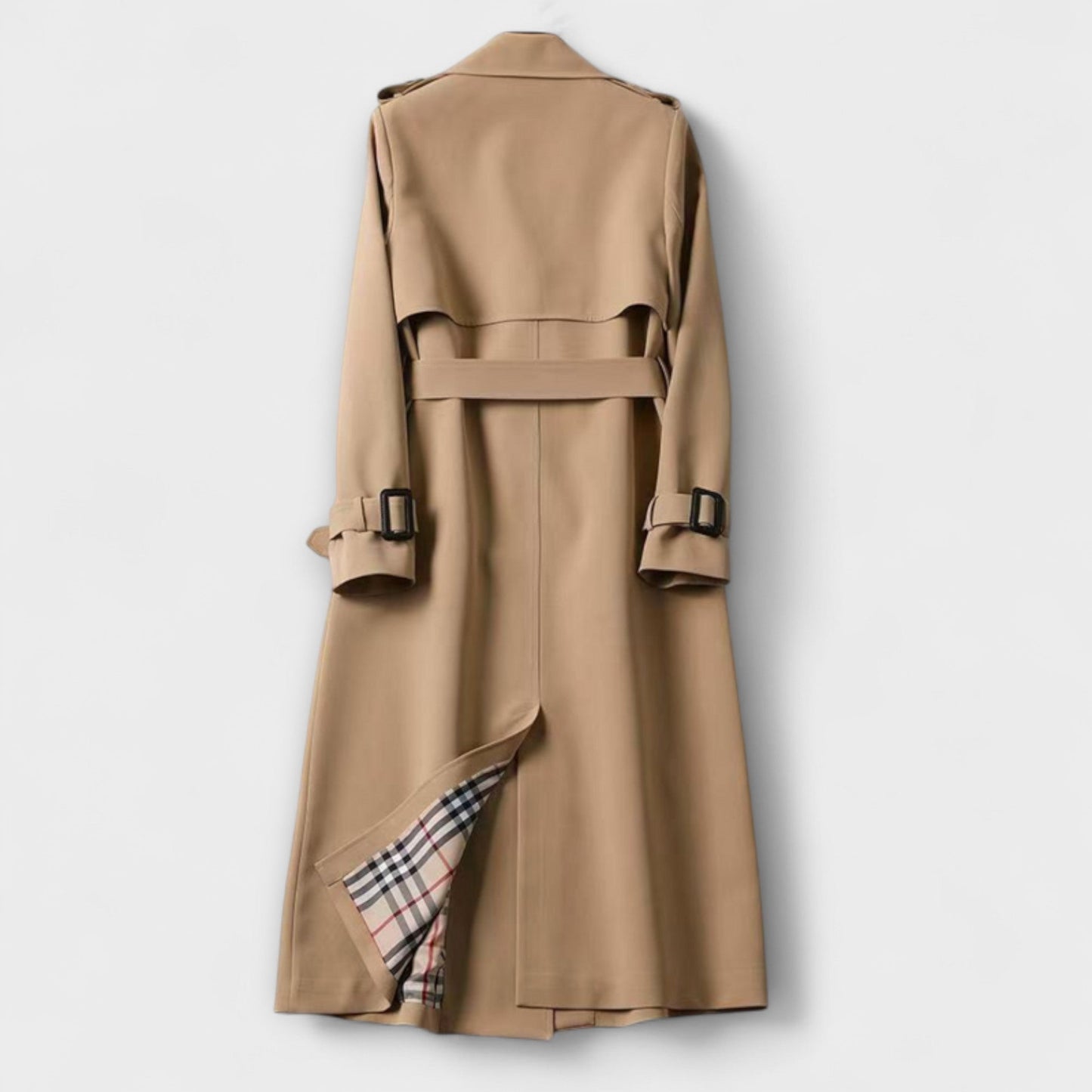 Jualita - Beiger klassischer Damen-Trenchcoat
