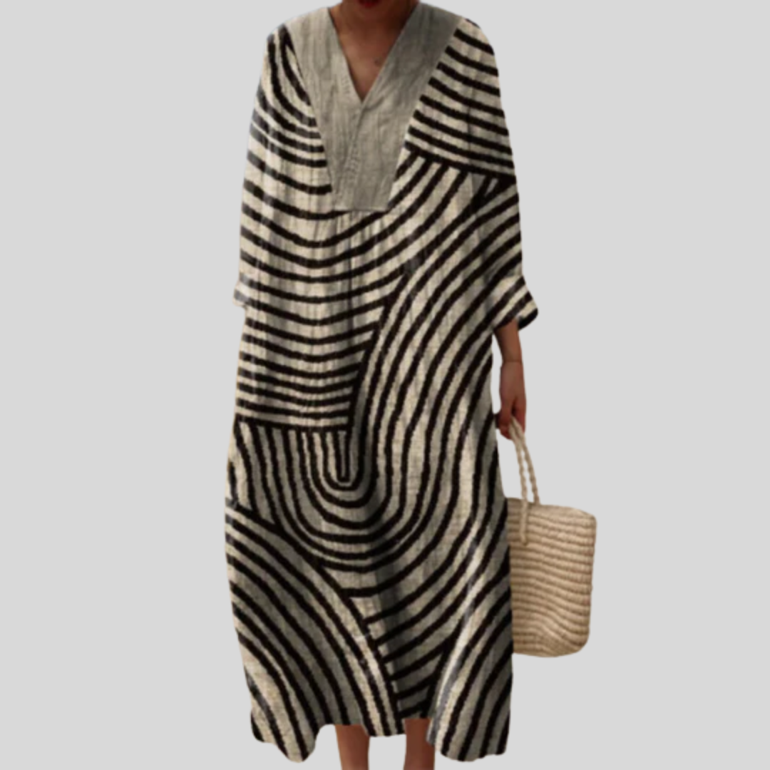 Michaela | Schmeichelndes bedrucktes Sommerkleid