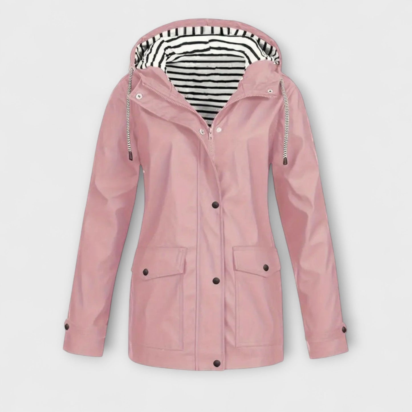 Alessa | Schwarze stylische Regenjacke