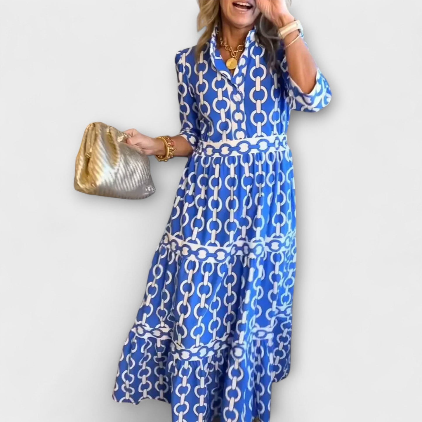 Juliette - Midi-Kleid mit Kettenmuster