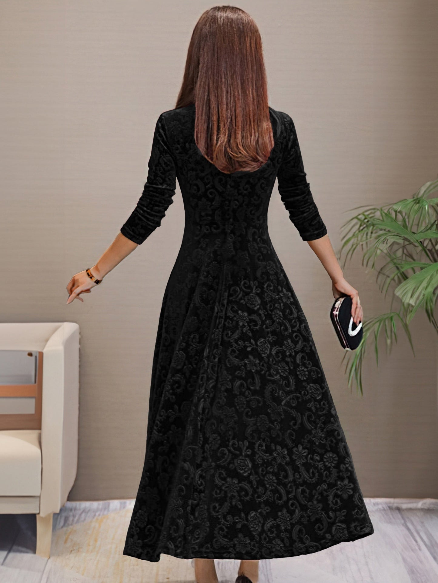 Cécile | Elegantes Samtkleid für die Feiertage