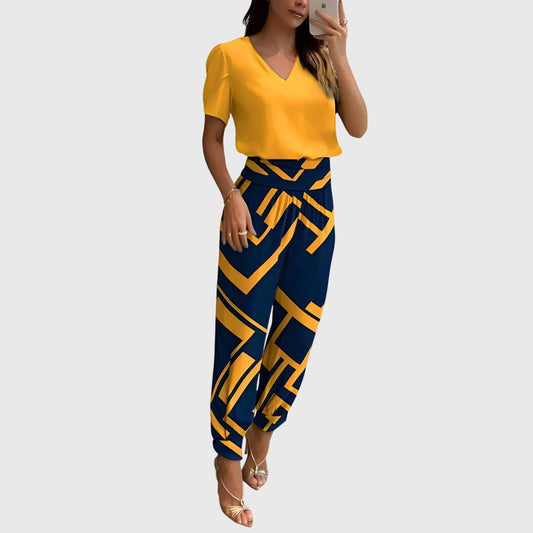 Samanta | Elegantes Blusen- und Hosen-Set