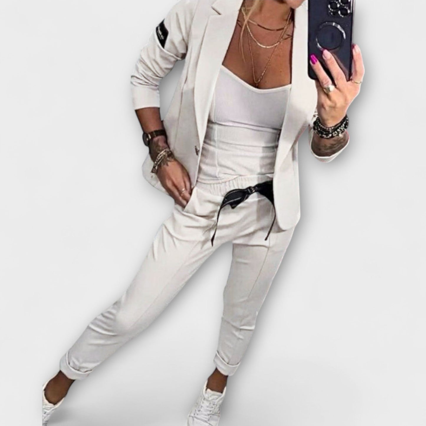 Nadescha | Elegantes Set aus Oberteil, Jacke und Hose