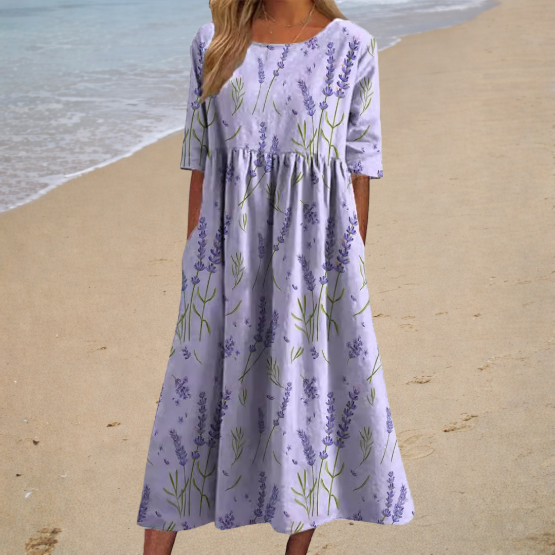 Gret | Schickes und bequemes langes fliessendes Kleid