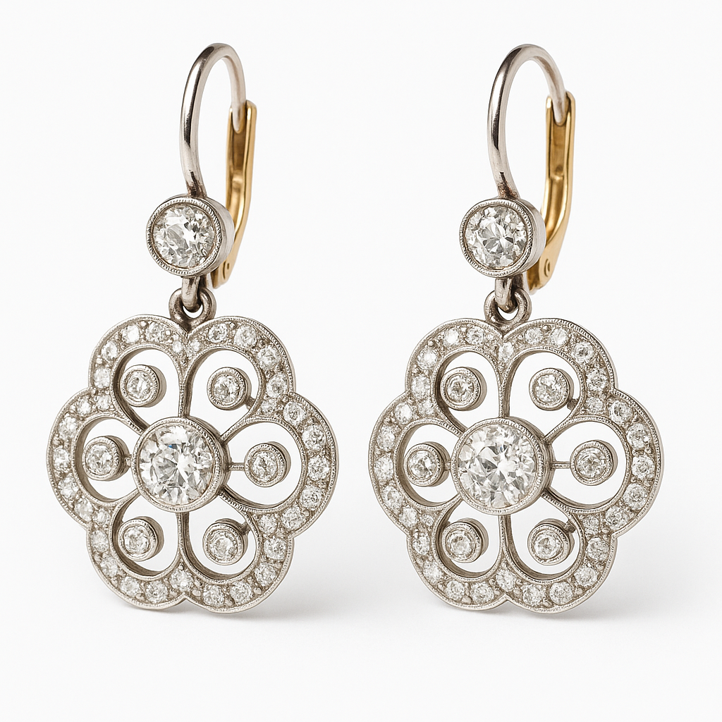 Eliana | Vintage-Ohrringe mit Kristall-Mandala