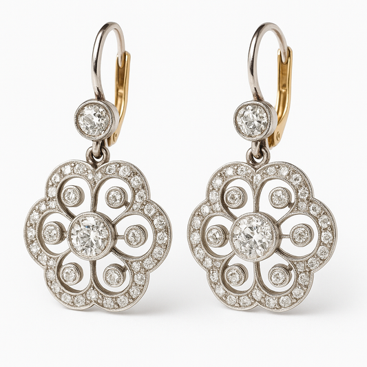 Eliana | Vintage-Ohrringe mit Kristall-Mandala