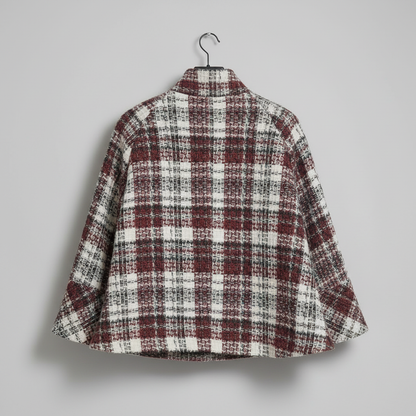 Magdalena | Karierte Cape-Jacke