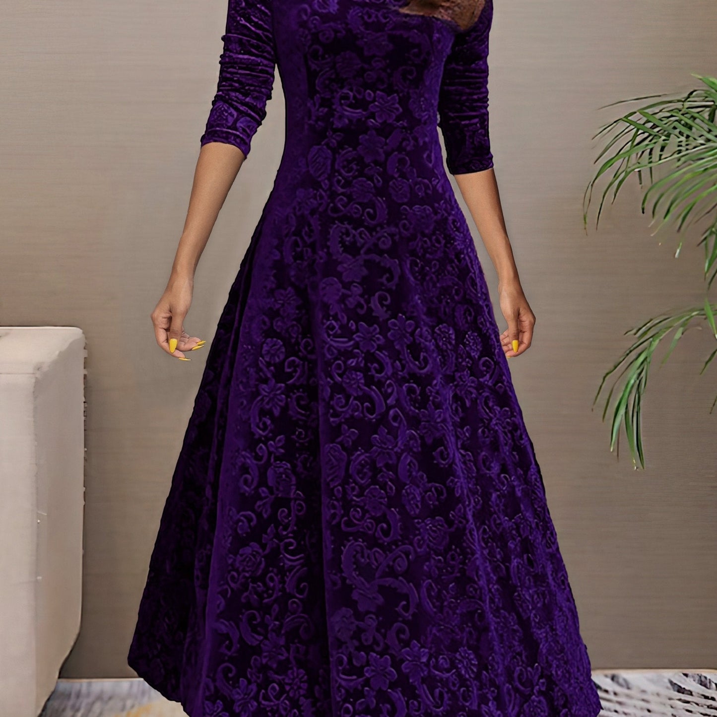 Cécile | Elegantes Samtkleid für die Feiertage
