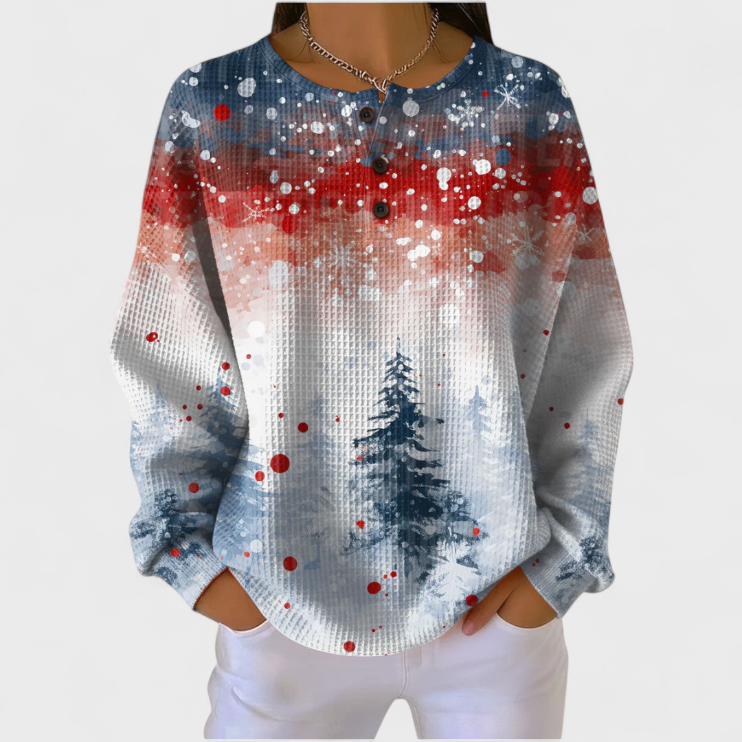 Alix | Weihnachts-Pullover mit Tannenbaum-Muster