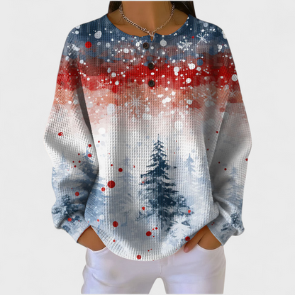 Alix | Weihnachts-Pullover mit Tannenbaum-Muster