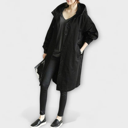 Andréa | Grauer eleganter Trenchcoat
