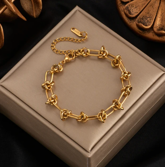 Mauela | Exklusives modernes Goldketten-Armband