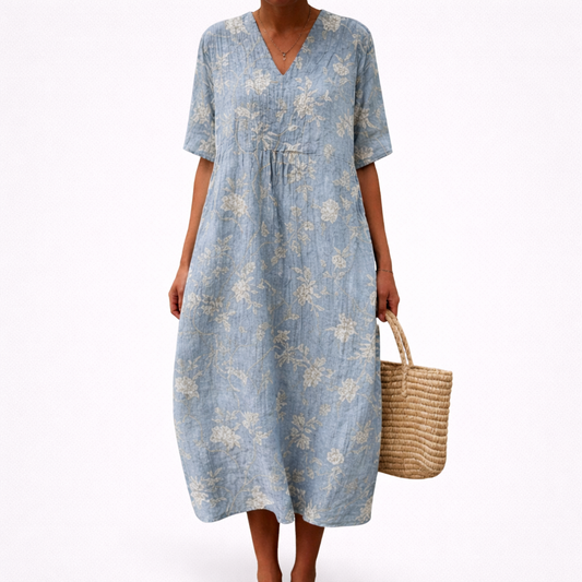 Astrid | Schmeichelndes bedrucktes Sommerkleid