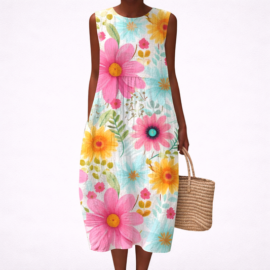 Olivia | Bequemes ärmelloses Sommerkleid