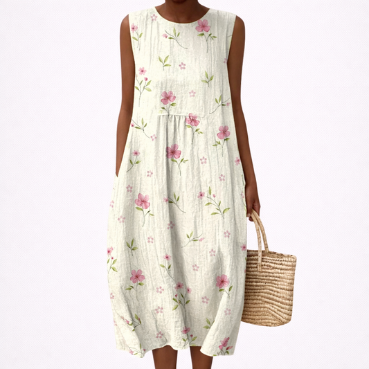 Nadine | Bequemes ärmelloses Sommerkleid