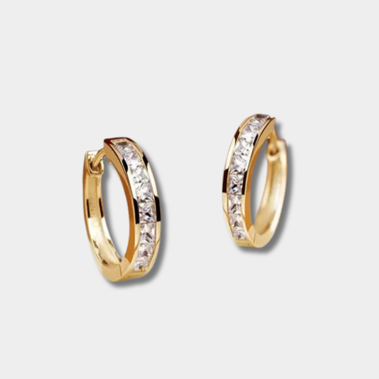 Fides | Elegante Ohrringe aus Gold und Kristall