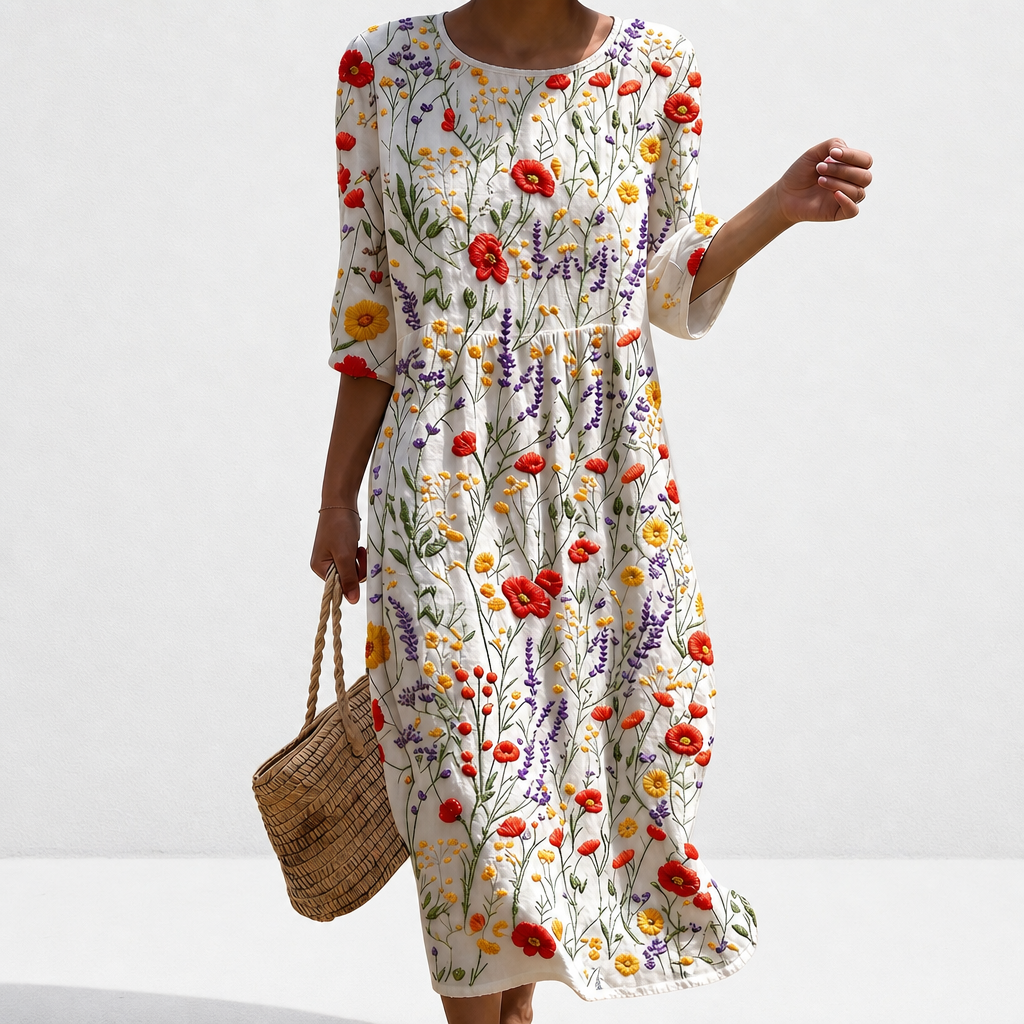 Adélaïde | Lässiges Kleid mit Blumenmuster