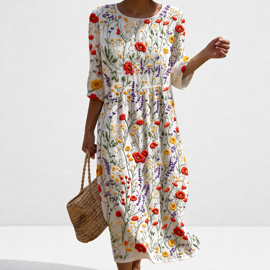 Adélaïde | Lässiges Kleid mit Blumenmuster