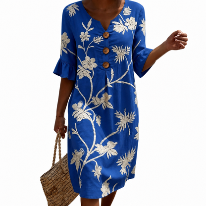 Delphine | Lässiges Kleid mit Blumenmuster